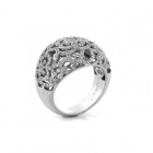 1.75 Cts. 14K White Gold Floral Ladies Diamond Right Hand Ring